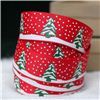 Order  Go Grosgrain - 15mm Snow Trees /Red